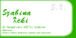 szabina keki business card